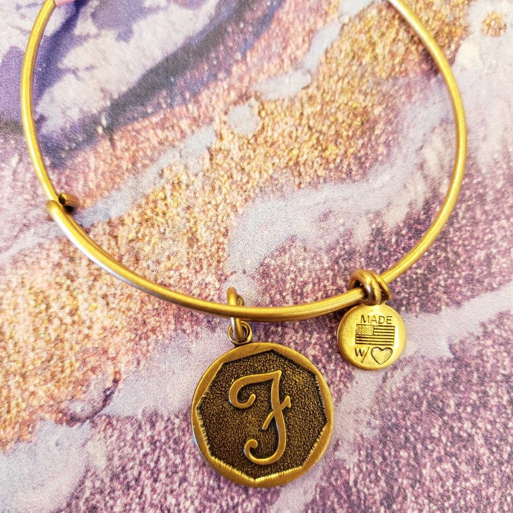 Alex and Ani "F" Initial Bracelet